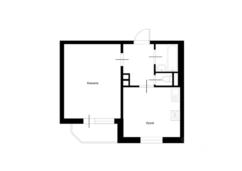 1-к кв. Московская область, Ленинский городской округ, д. Сапроново, ... - Фото 2