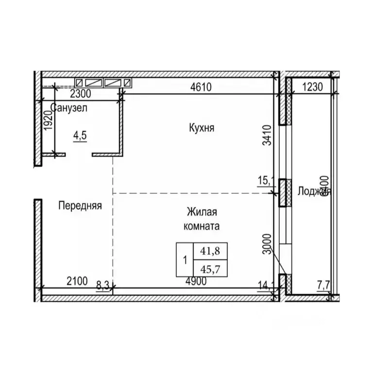 1-к кв. Приморский край, Владивосток На Черняховского жилой квартал,  ... - Фото 2
