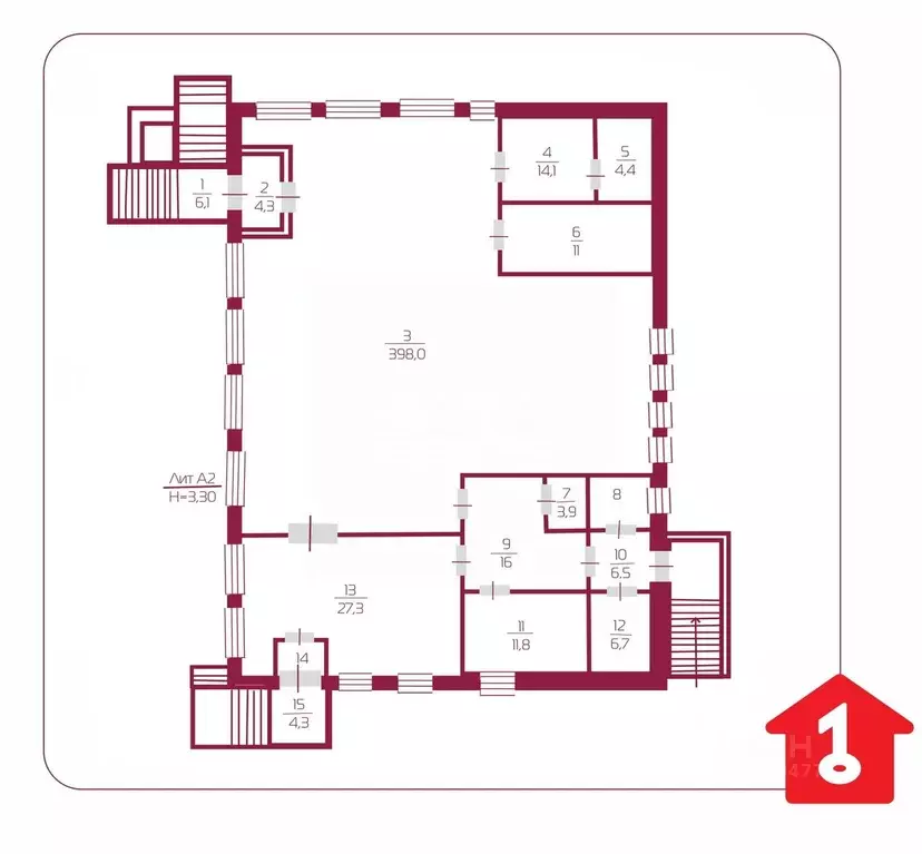 Торговая площадь в Омская область, Омск просп. Космический, 32 (557 м) - Фото 2