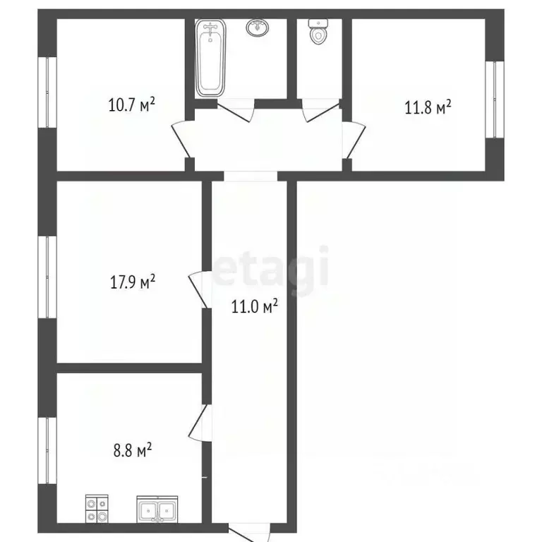 3-к кв. Ярославская область, Ярославль Суздальская ул., 180 (62.5 м) - Фото 1