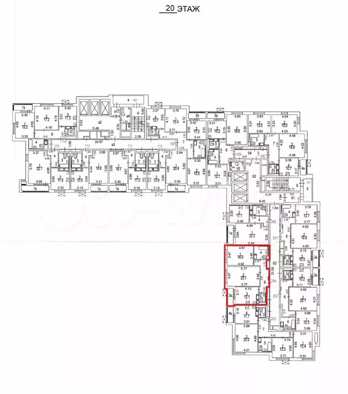 Аукцион: 2-к. квартира, 63,6 м, 20/23 эт. - Фото 0