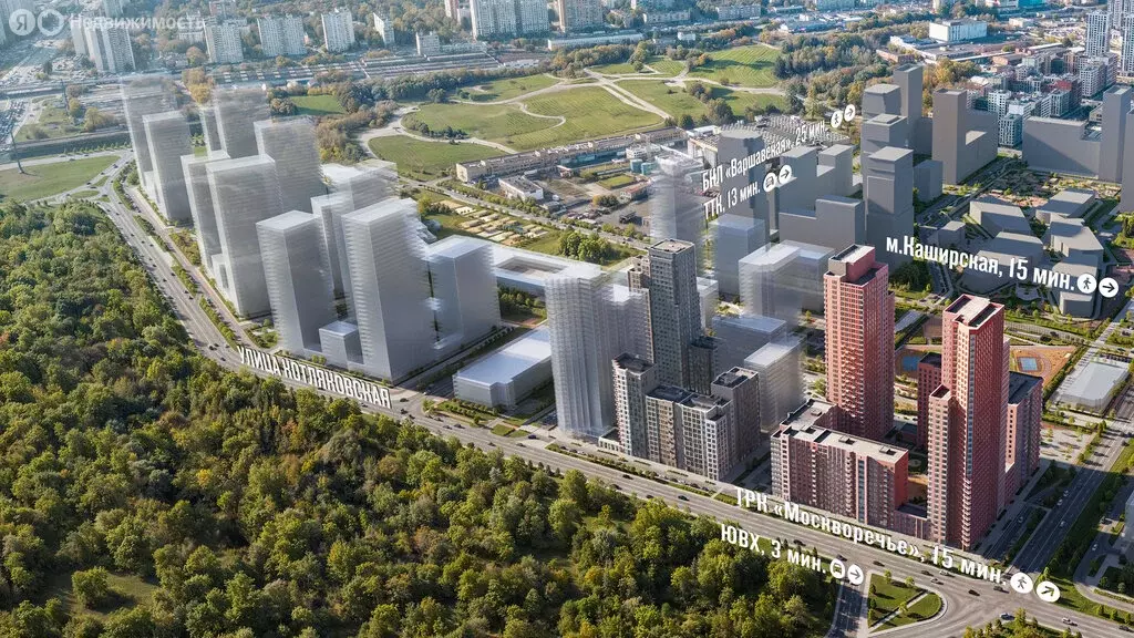 2-комнатная квартира: Москва, жилой комплекс Москворечье (58.3 м) - Фото 1