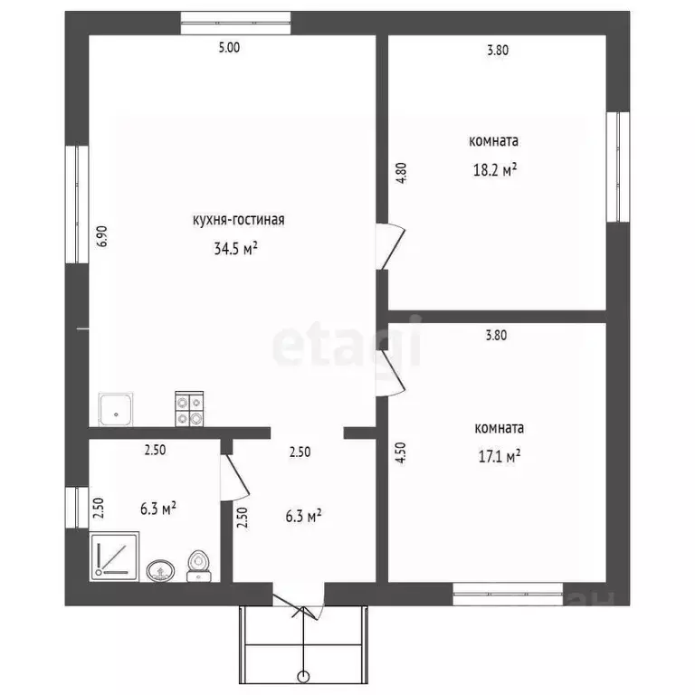 Дом в Тюменская область, Тюменский муниципальный округ, д. Нариманова ... - Фото 2