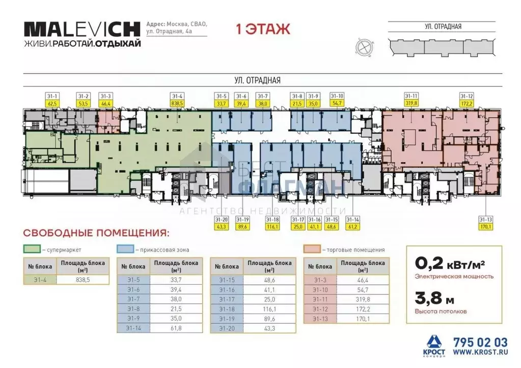 Торговая площадь в Москва Отрадная ул., 4А (21 м) - Фото 2