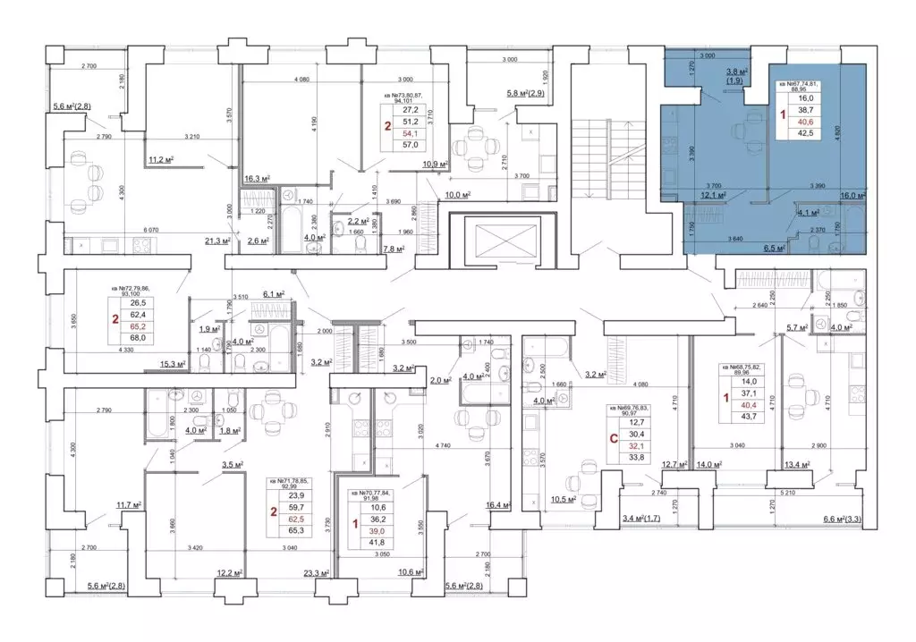 1-комнатная квартира: Кострома, Центральный район (42.5 м) - Фото 2