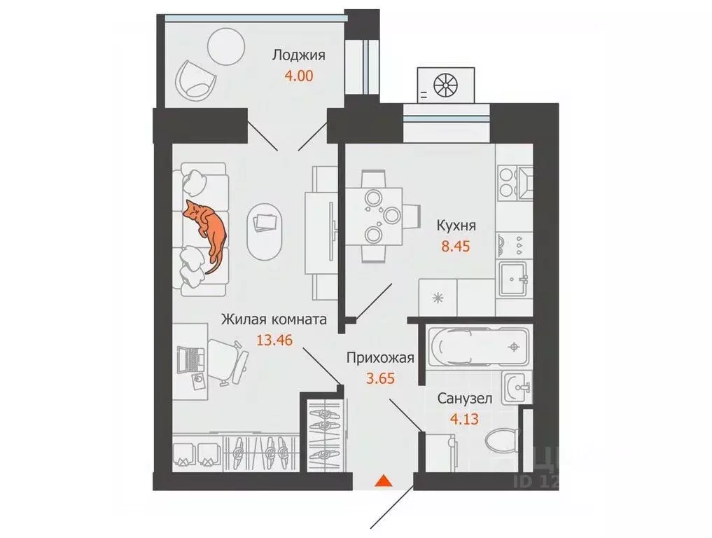 1-к кв. Удмуртия, Завьяловский район, с. Первомайский Знак жилой ... - Фото 0