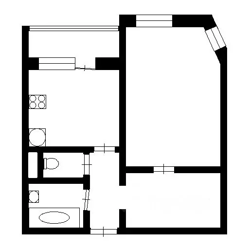 2-к кв. Татарстан, Казань ул. Гагарина, 10 (42.1 м) - Фото 2