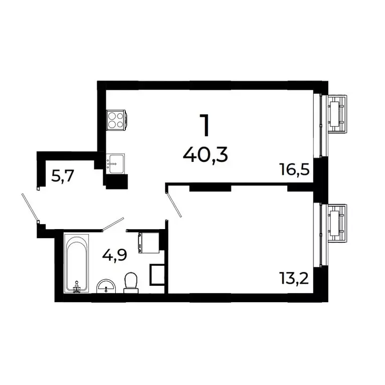 1-комнатная квартира: Нижний Новгород, квартал Кооперативный посёлок ... - Фото 0
