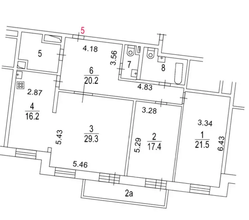 3-к кв. Москва ул. Гиляровского, 50 (120.4 м) - Фото 1