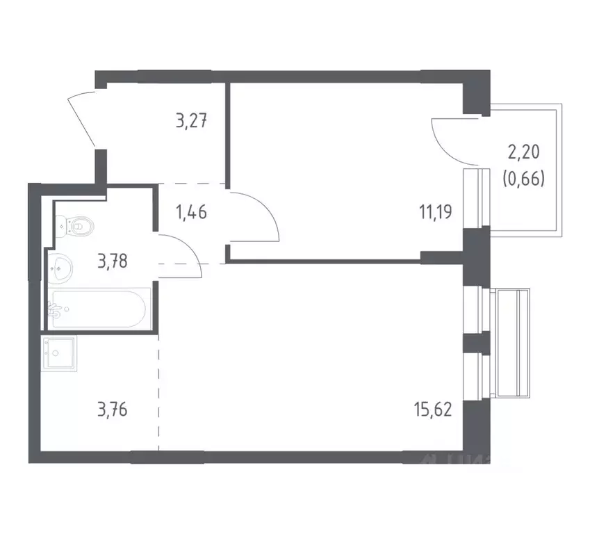 1-к кв. Московская область, Одинцовский городской округ, с. Лайково, ... - Фото 1