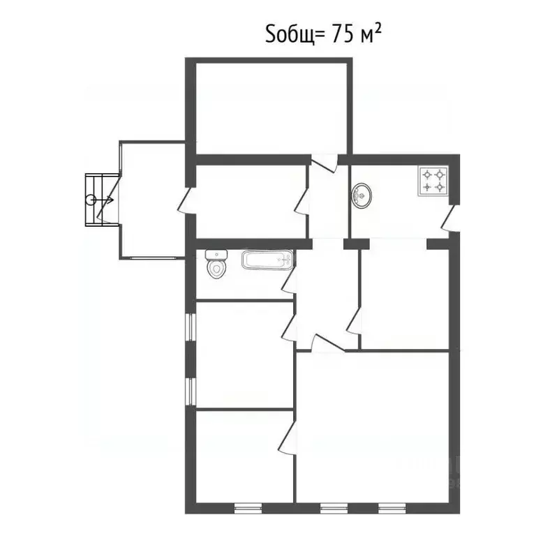 Дом в Брянская область, Брянск Коломенская ул. (75 м) - Фото 2