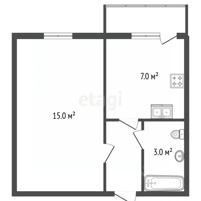 1-к кв. Ленинградская область, Подпорожье Механический просп., 36 ... - Фото 2