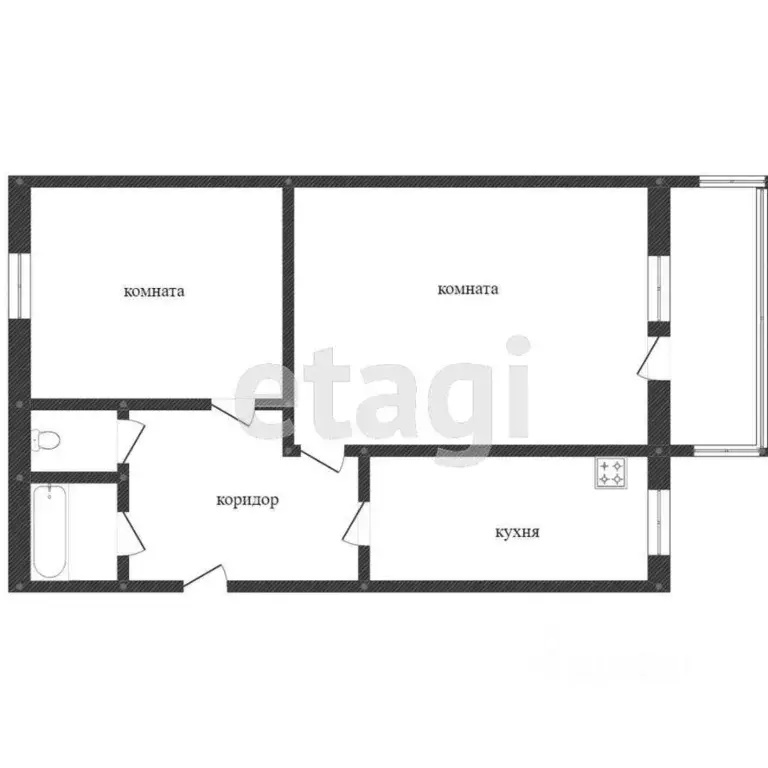 2-к кв. Ханты-Мансийский АО, Сургут Геологическая ул., 15 (54.0 м) - Фото 1