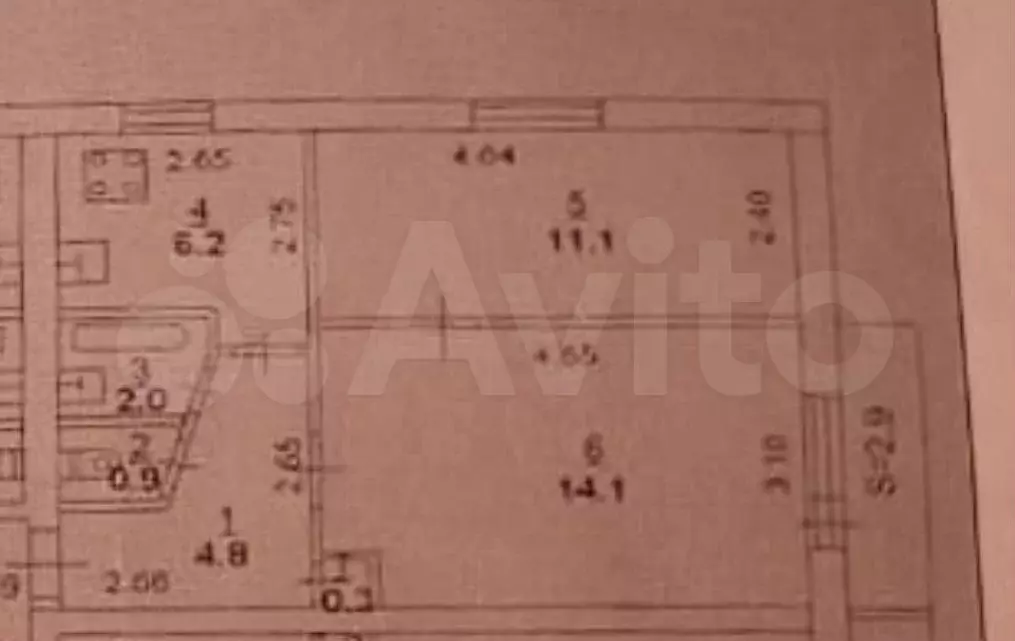 2-к. квартира, 45 м, 4/5 эт. - Фото 0