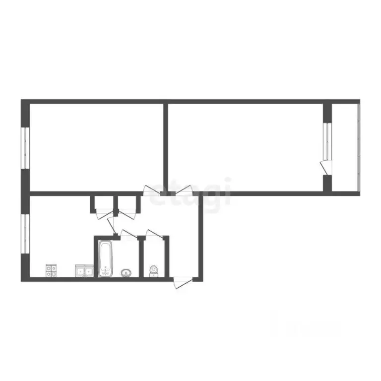 2-к кв. Мордовия, Саранск ул. Косарева, 96А (47.0 м) - Фото 2
