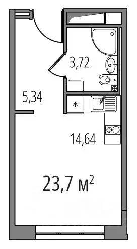 Студия Московская область, Химки  (23.7 м) - Фото 1