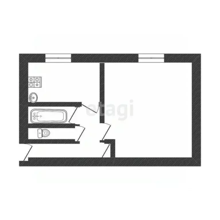 1-к кв. Смоленская область, Дорогобужский муниципальный округ, ... - Фото 1