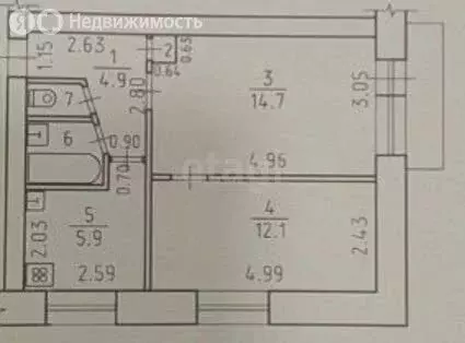 2-комнатная квартира: Ижевск, Ракетная улица, 14 (41 м) - Фото 1