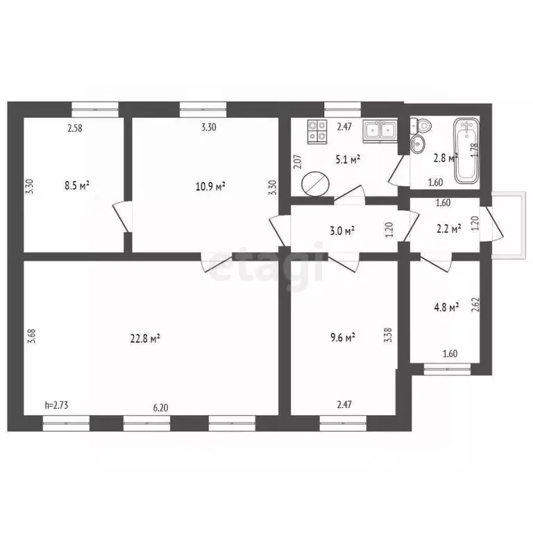 Дом в Костромская область, Нерехта Строительный пер., 35А (63 м) - Фото 2