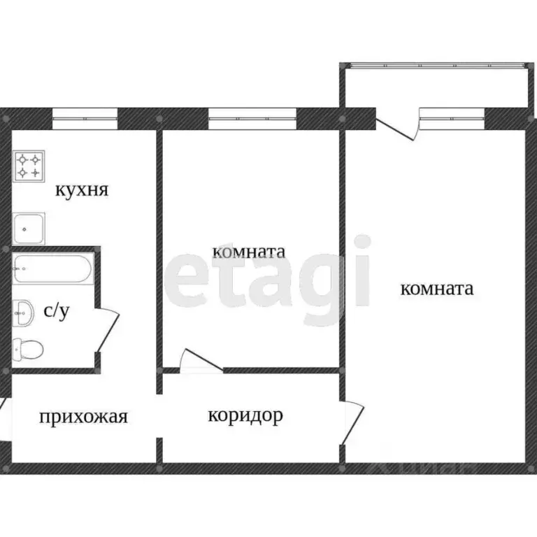 2-к кв. Костромская область, Кострома Паново мкр, 16 (50.4 м) - Фото 1