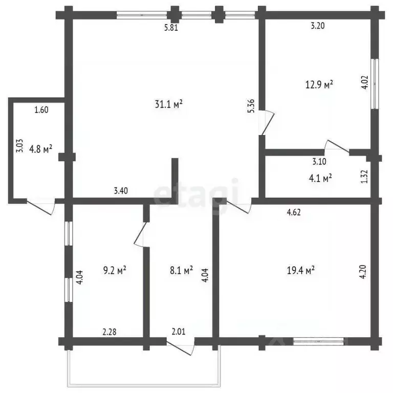 Дом в Ханты-Мансийский АО, Сургутский район, Барсово городское ... - Фото 1