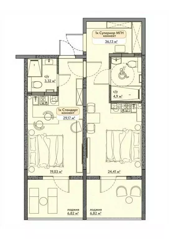 Студия Крым, Евпатория ул. Симферопольская, 1Ж (36.24 м) - Фото 0