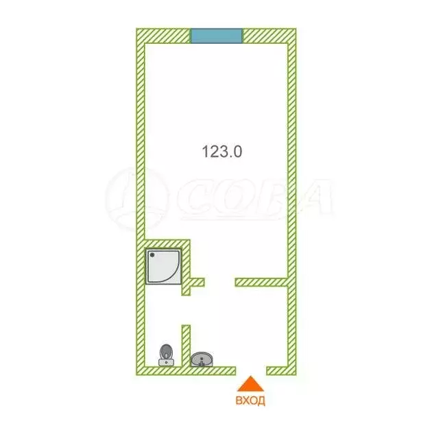 Квартира-студия: Тюмень, улица Энергетиков, 60 (17.5 м) - Фото 1