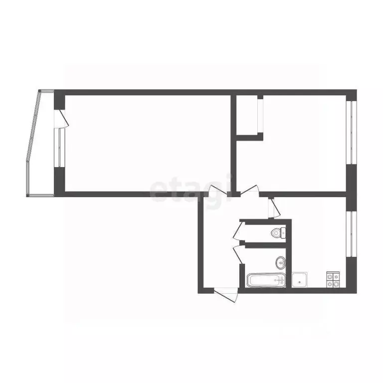 2-к кв. Московская область, Яхрома Дмитровский муниципальный округ, ... - Фото 2