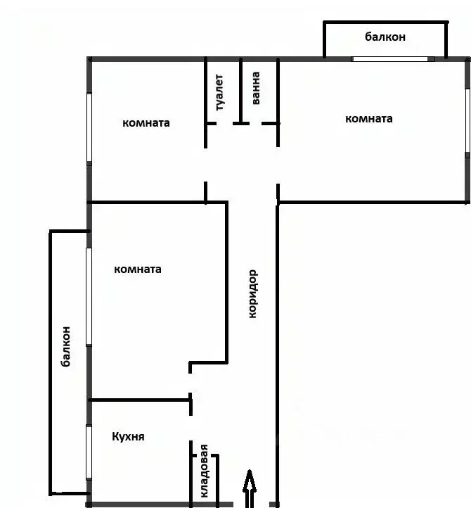 3-к кв. Томская область, Томск ул. Сергея Лазо, 17 (69.2 м) - Фото 1