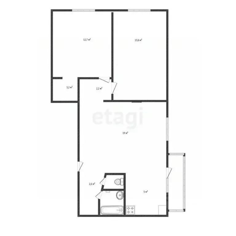 2-к кв. Удмуртия, Ижевск ул. Баранова, 83 (58.0 м) - Фото 2