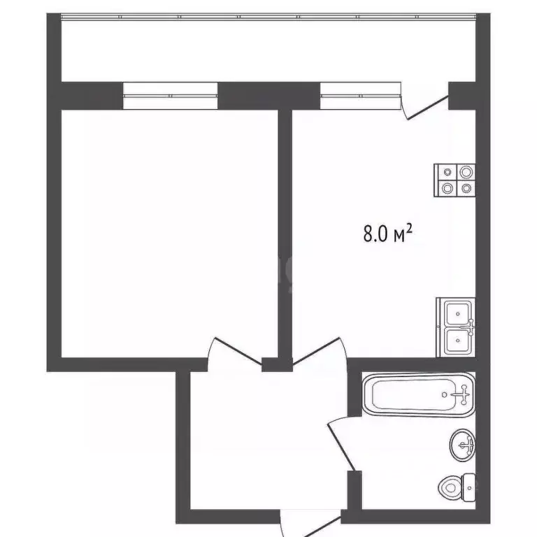 1-к кв. Забайкальский край, Чита ул. Богомягкова, 49 (30.5 м) - Фото 2