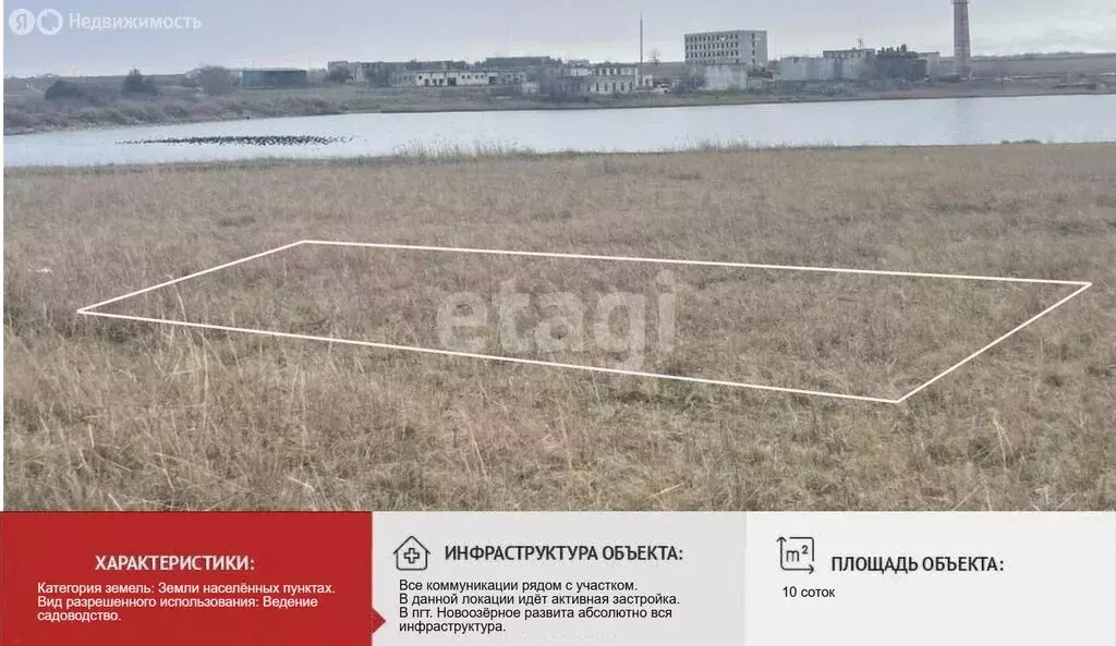 Участок в Сакский район, село Штормовое (10 м) - Фото 1