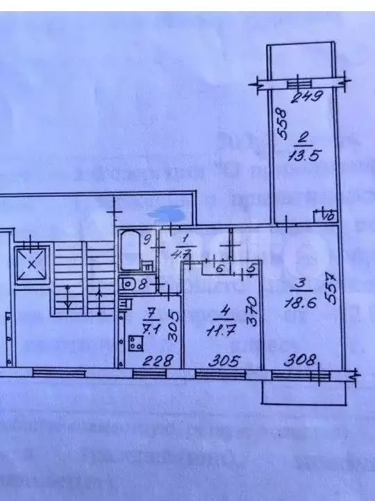 3-к. квартира, 61 м, 9/9 эт. - Фото 0