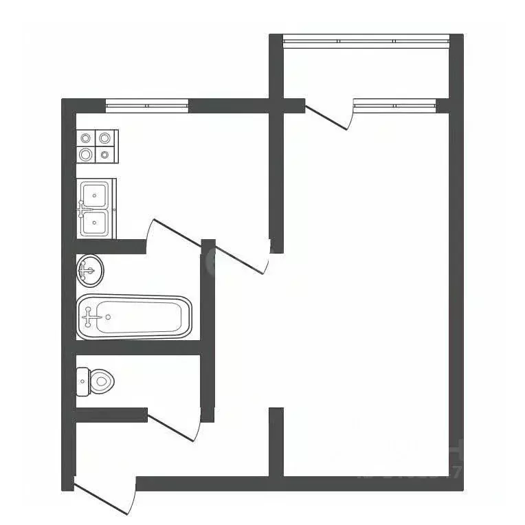 1-к кв. Владимирская область, Ковров Подлесная ул., 22 (30.9 м) - Фото 1