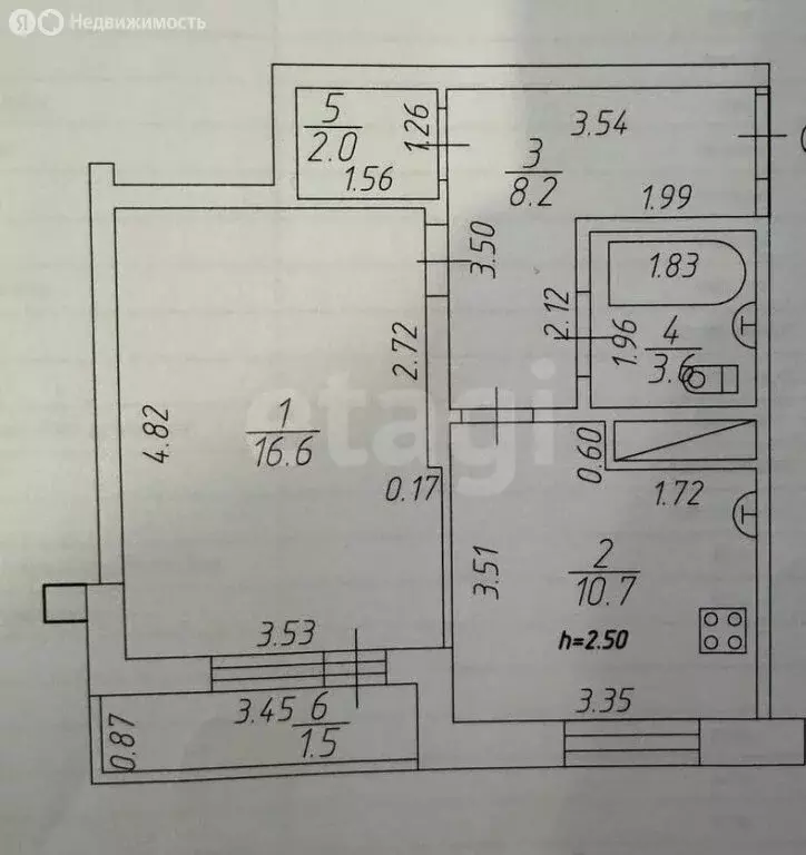 1-комнатная квартира: Казань, улица Хади Такташа, 123 (40.1 м) - Фото 0