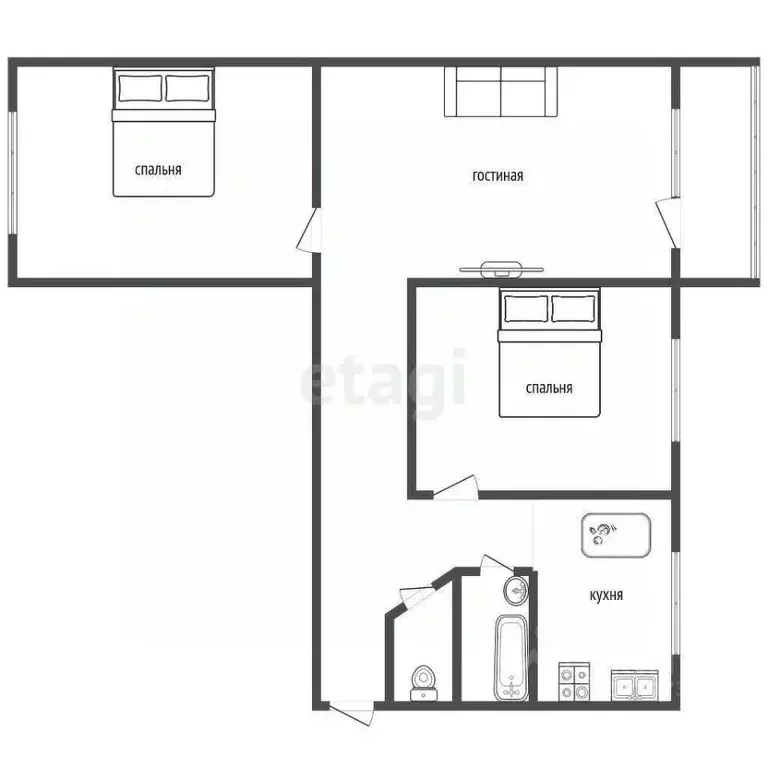 3-к кв. Оренбургская область, Оренбург просп. Дзержинского, 5 (59.3 м) - Фото 2