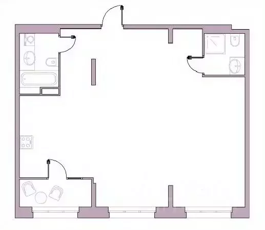2-к кв. Пензенская область, Пенза Революционная ул., 34 (74.0 м) - Фото 1