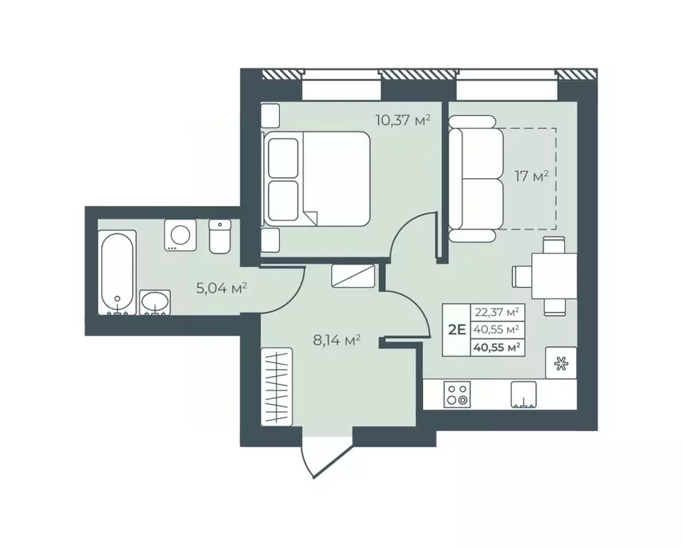 2-к кв. Воронежская область, Павловск ул. Свободы, 29 (40.55 м) - Фото 1