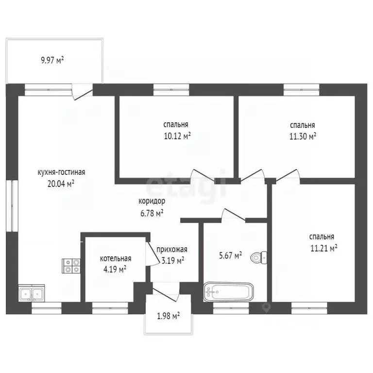 Дом в Тюменская область, Тюменский муниципальный округ, Новокаменский ... - Фото 2