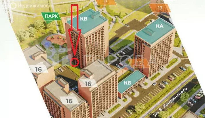 Квартира-студия: Кисловка, микрорайон Левобережный, улица Василия ... - Фото 2