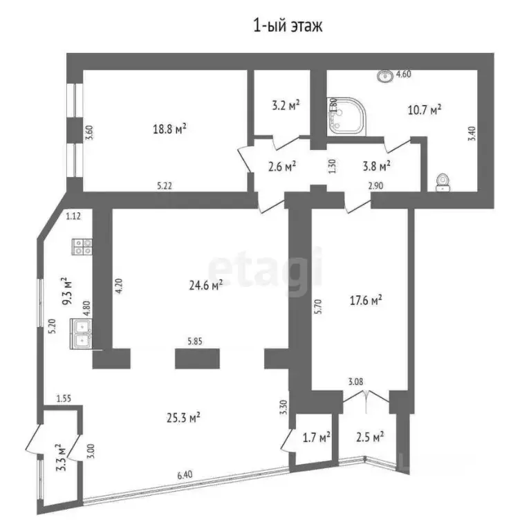 3-к кв. Крым, Ялта ул. Щербака, 17 (132.1 м) - Фото 1