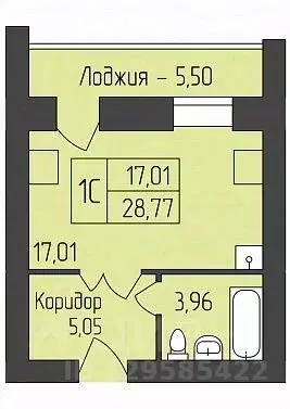 Студия Новосибирская область, Новосибирск ул. Юности, 7 (28.77 м) - Фото 0