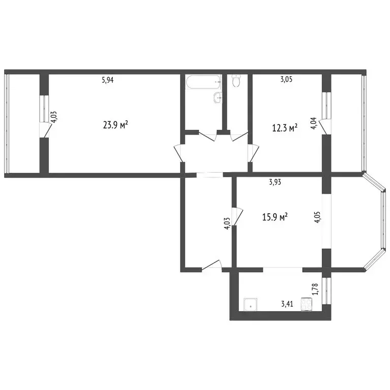 3-комнатная квартира: Ставрополь, улица Чехова, 33 (69 м) - Фото 0