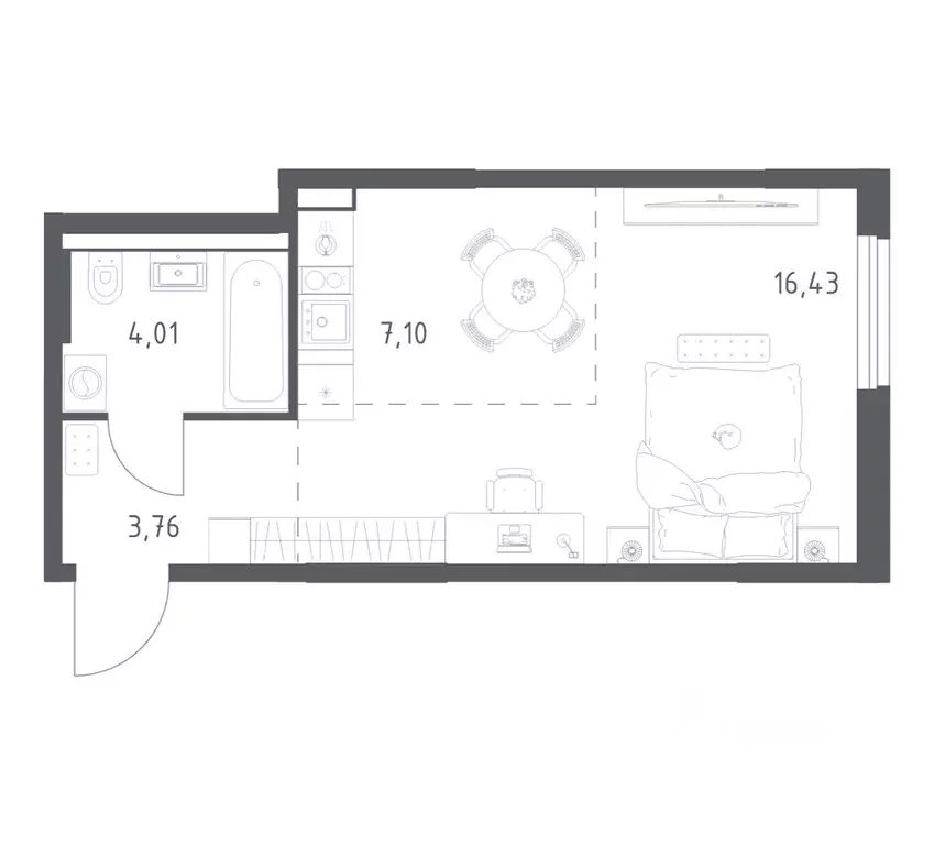 1-к кв. Башкортостан, Уфа ул. Минигали Губайдуллина, 8к9 (31.3 м) - Фото 1