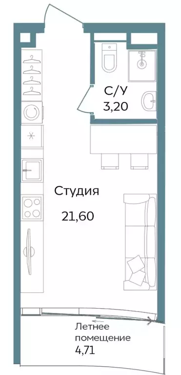 Студия Крым, Саки ул. Морская (29.51 м) - Фото 0