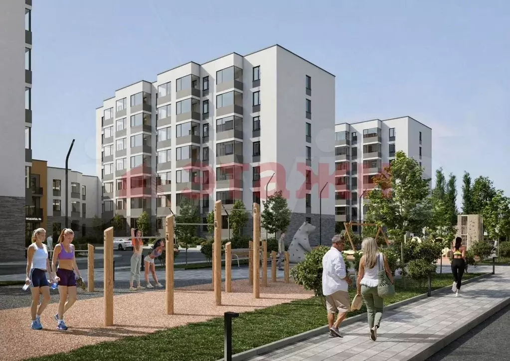 1-к. квартира, 34,1 м, 5/7 эт. - Фото 1