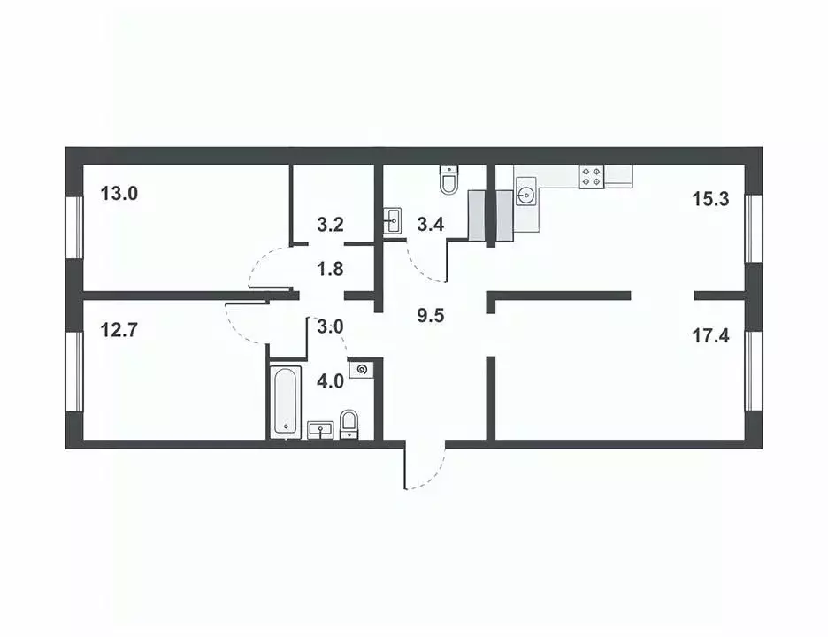 3-к кв. Кировская область, Киров бул. Прибрежный, 6 (83.3 м) - Фото 0