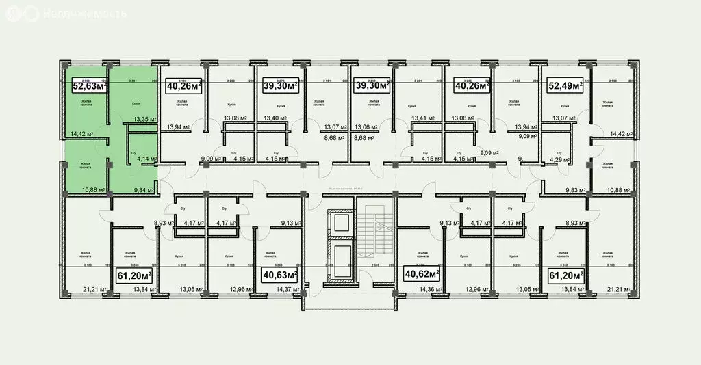 2-комнатная квартира: Ессентуки, Благодатная улица, 24 (52.63 м) - Фото 1