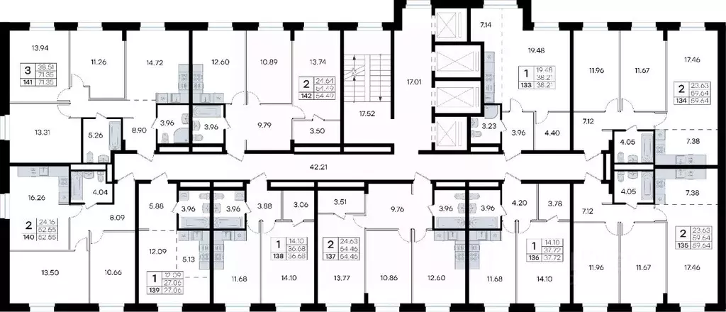 2-к кв. Приморский край, Владивосток ул. Тухачевского, 80 (54.46 м) - Фото 2