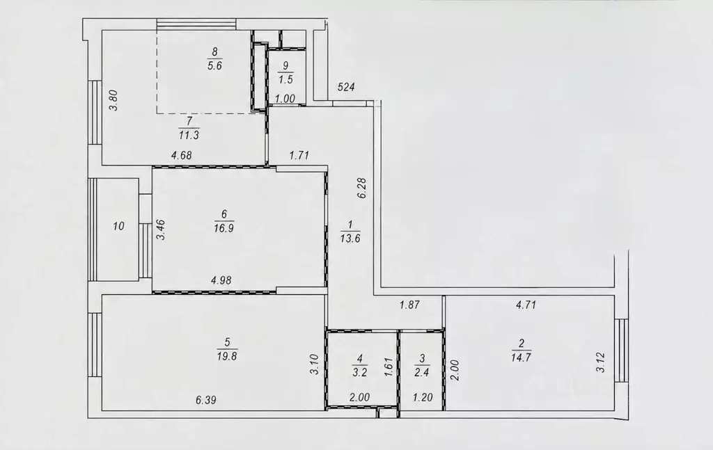 3-к кв. Москва Чоботовская ул., 2к1 (89.0 м) - Фото 2